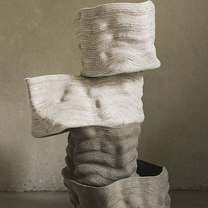 Корзина Лорена Каналс (Lorena Canals) "Точеный камень", натуральная, 45 х 25 см